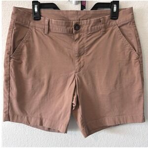 Chubbies SZ 32 Tan Brown 7 Inch Inseam Stretch Twill Chino Shorts Preppy Summer